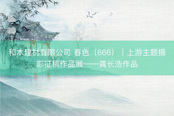 和木建材有限公司 春色（666）｜上游主题摄影征稿作品展——龚长浩作品