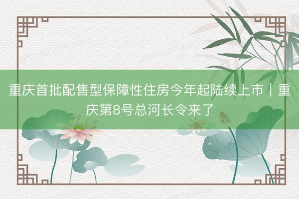 重庆首批配售型保障性住房今年起陆续上市｜重庆第8号总河长令来了
