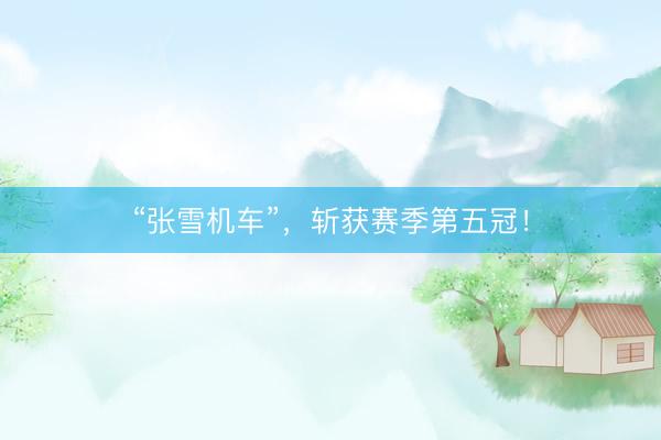 “张雪机车”，斩获赛季第五冠！