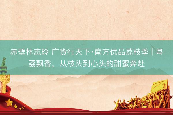 赤壁林志玲 广货行天下·南方优品荔枝季 | 粤荔飘香，从枝头到心头的甜蜜奔赴