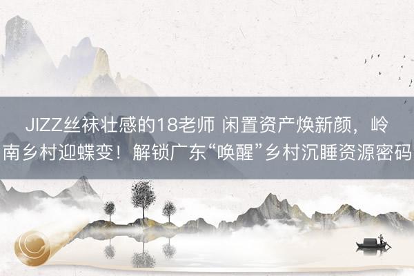 JIZZ丝袜壮感的18老师 闲置资产焕新颜，岭南乡村迎蝶变！解锁广东“唤醒”乡村沉睡资源密码