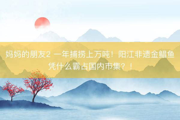 妈妈的朋友2 一年捕捞上万吨！阳江非遗金鲳鱼凭什么霸占国内市集？！