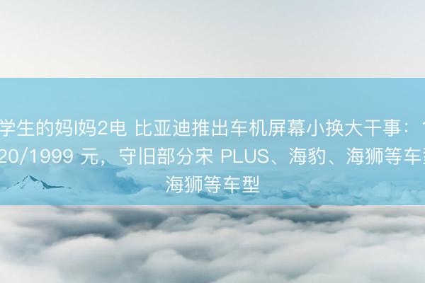 学生的妈l妈2电 比亚迪推出车机屏幕小换大干事：1320/1999 元，守旧部分宋 PLUS、海豹、海狮等车型