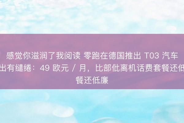 感觉你滋润了我阅读 零跑在德国推出 T03 汽车租出有缱绻：49 欧元 / 月，比部仳离机话费套餐还低廉