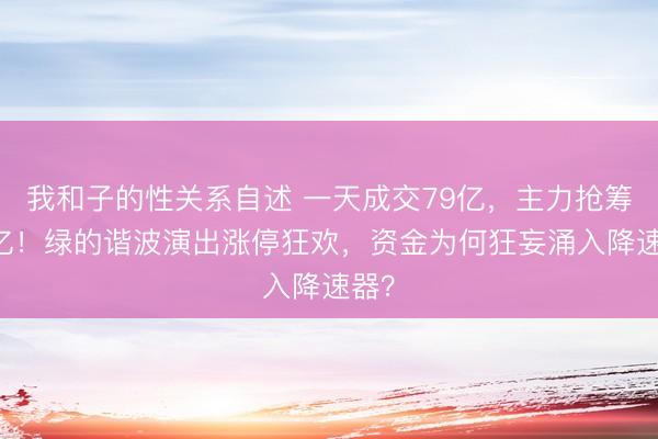 我和子的性关系自述 一天成交79亿,主力抢筹11亿!绿的谐波演出涨停狂欢,资金为何狂妄涌入降速器?