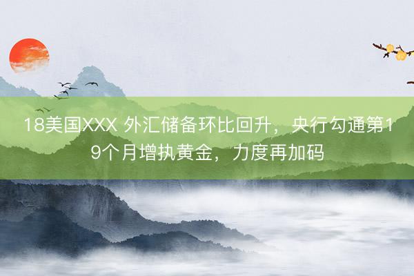18美国XXX 外汇储备环比回升，央行勾通第19个月增执黄金，力度再加码